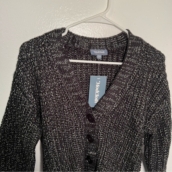 Modcloth Warming Signs Knit Cardigan Black - Picture 6 of 15